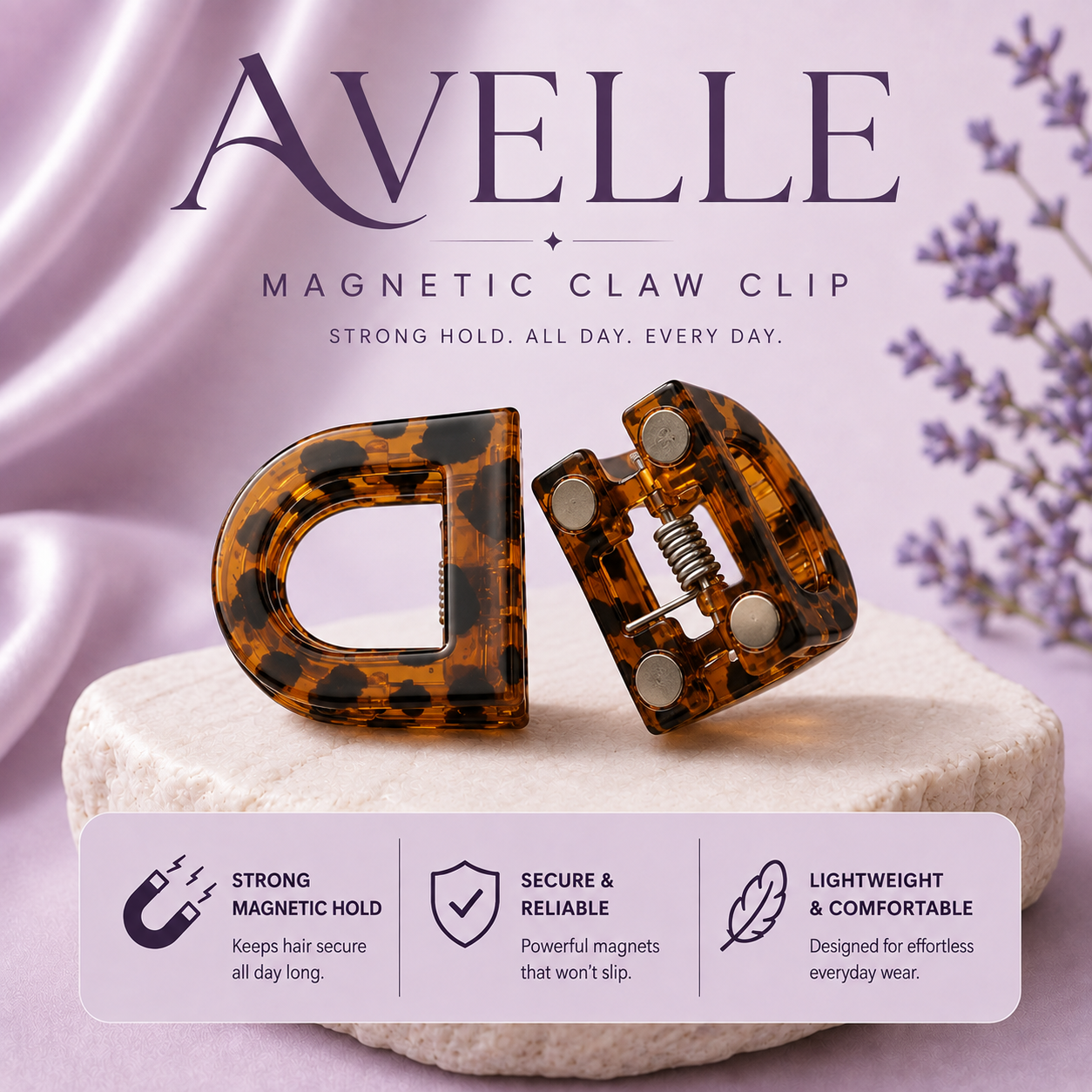 Avelle™ Magnetic Claw Clip